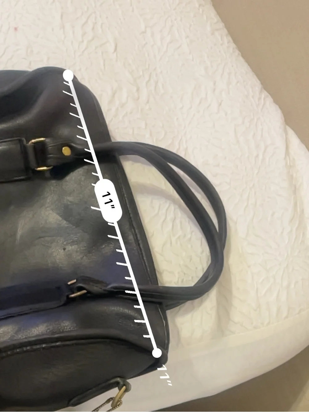 Coach Black Leather Double-Handle Satchel with Crossbody Strap